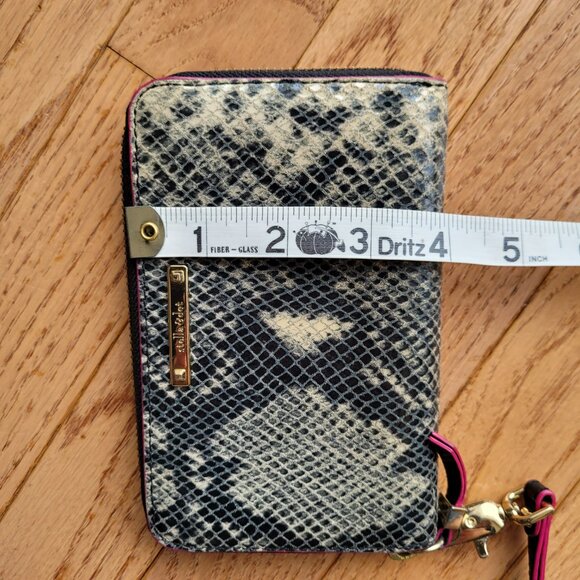 Stella & Dot Wallet Snakeskin Wristlet Full Zip - Picture 10 of 10